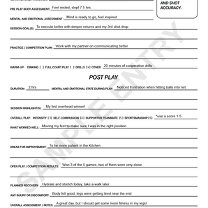 Moment Pickleball Practice & Play Mindfulness Journal